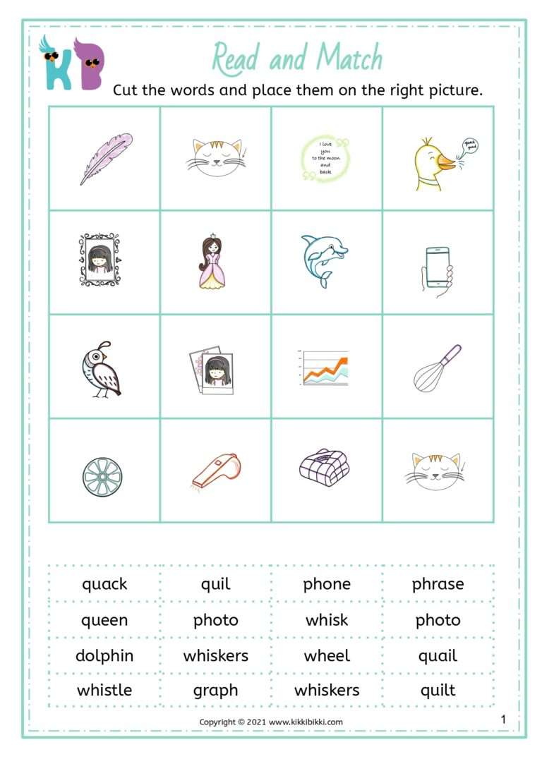Phonics Worksheet for Kids