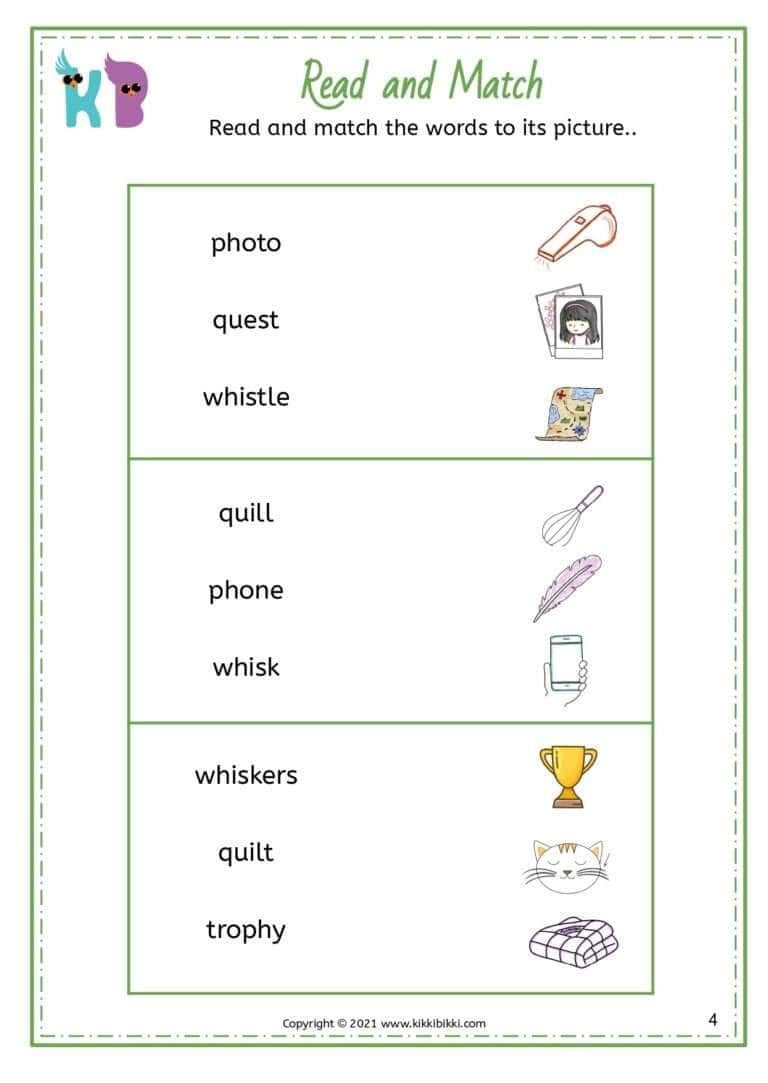 Free Phonics Activity Sheet