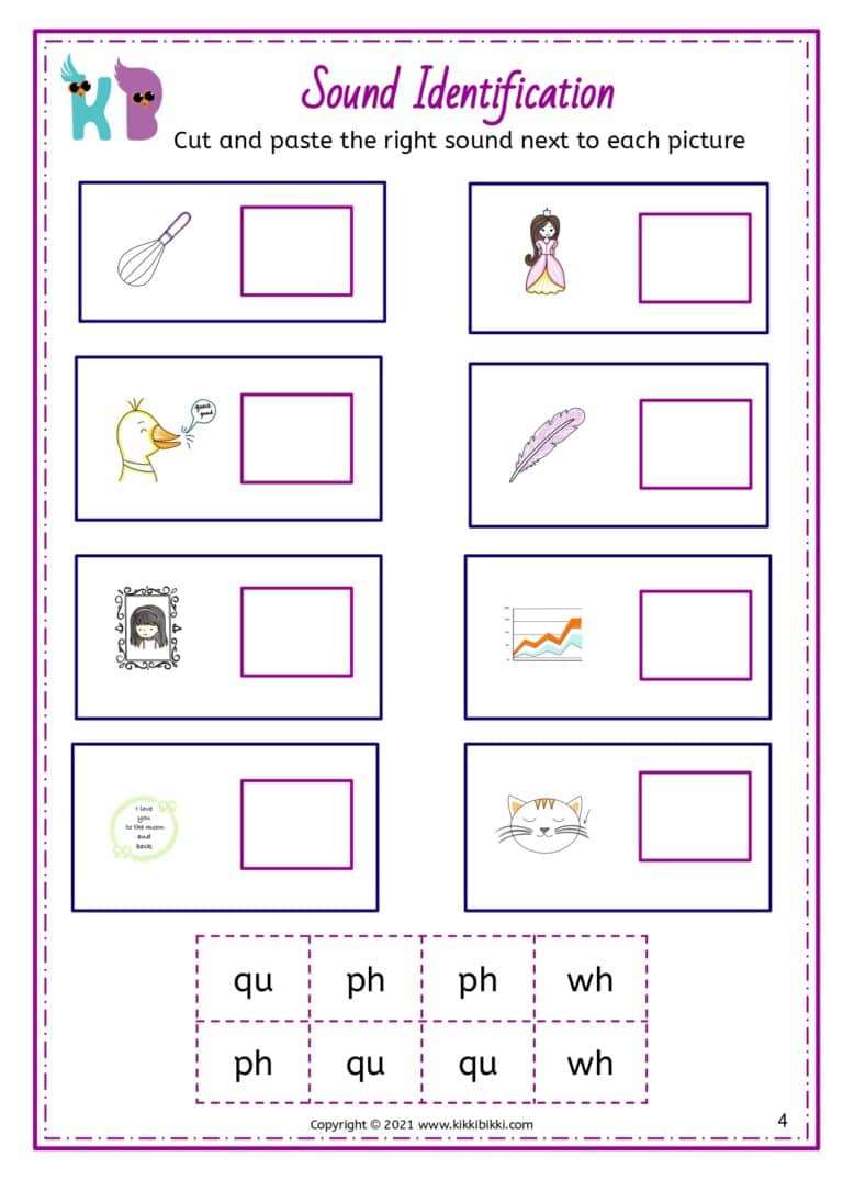 Phonics Activity Sheet for Kids