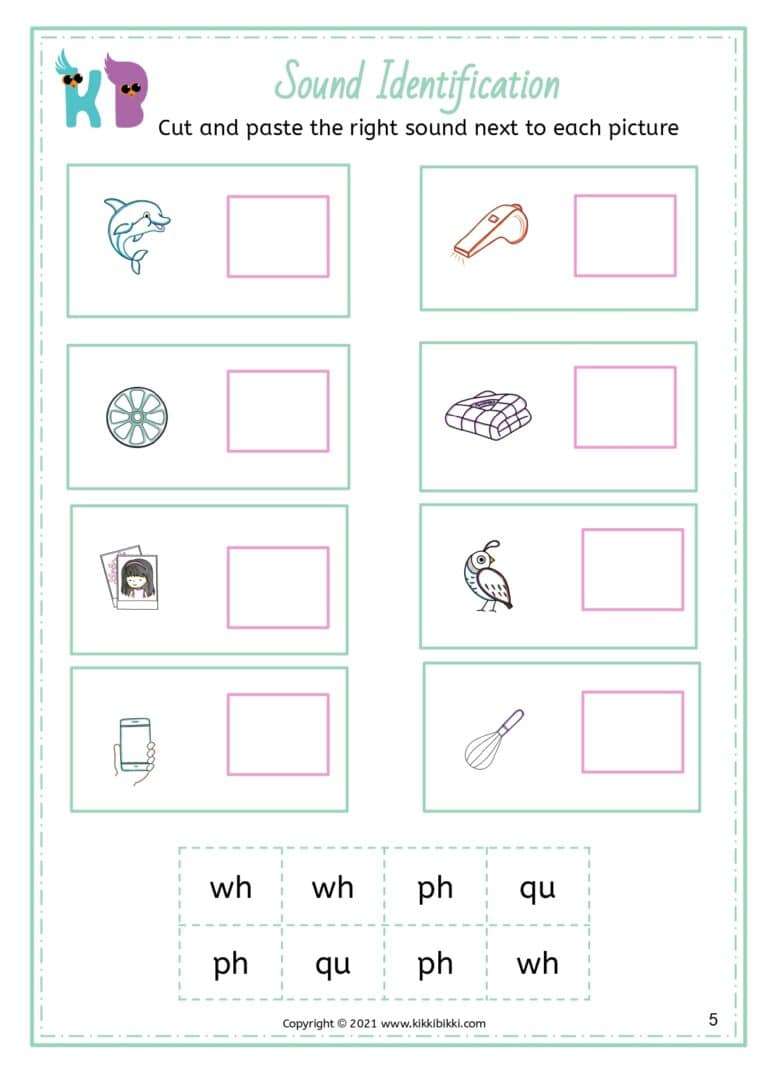 Preschool Phonics Activity Sheet