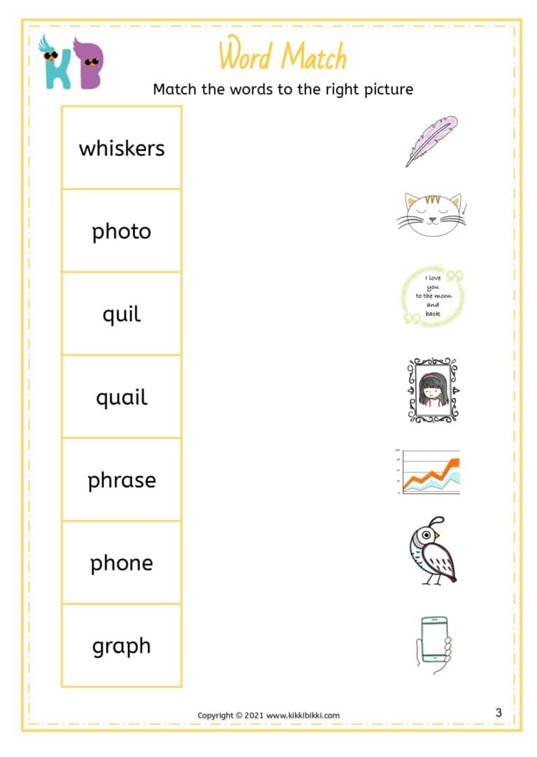 Fun Phonics Learning Worksheet