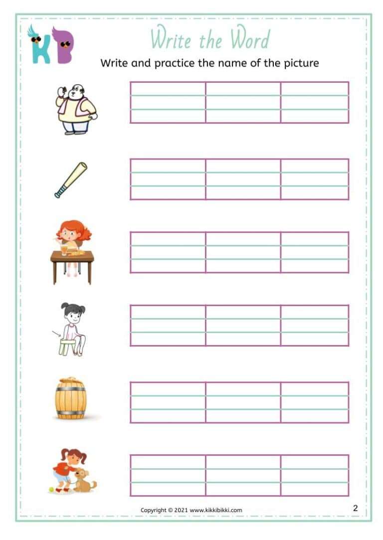 Printable Worksheet for Phonics