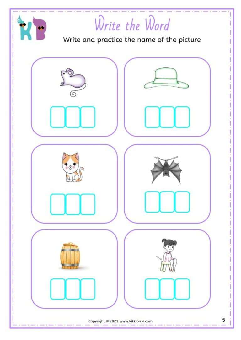 Phonics Worksheet for Kindergarten