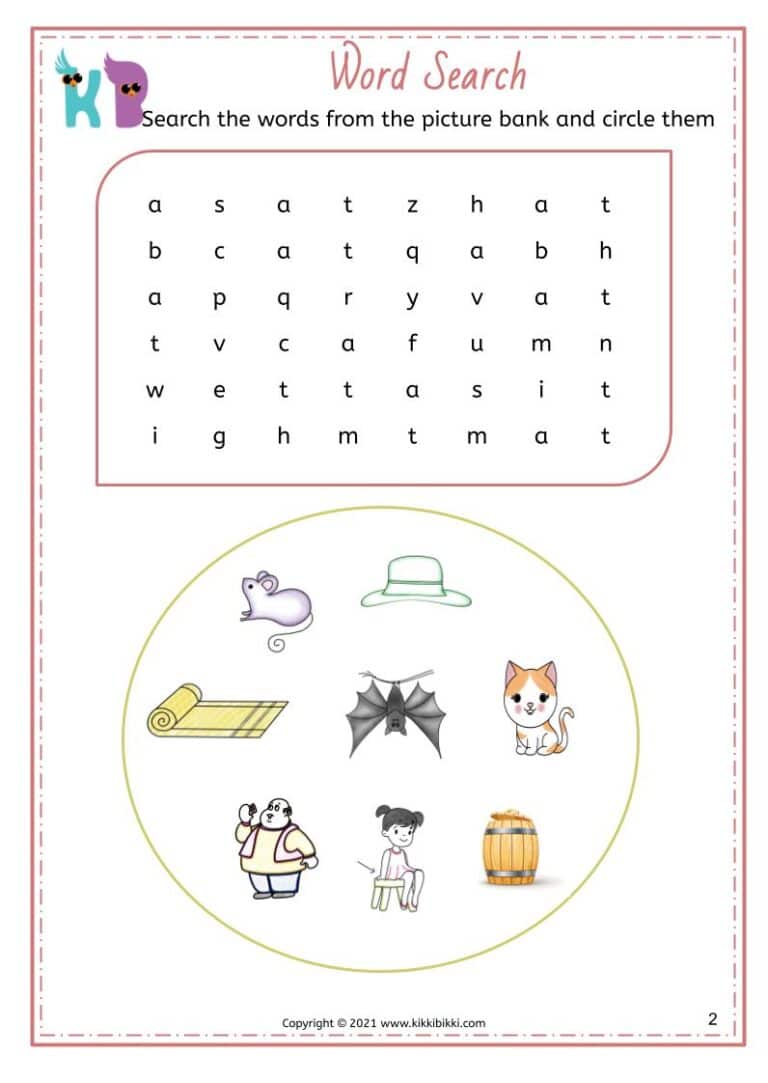 Printable Worksheet for Phonics