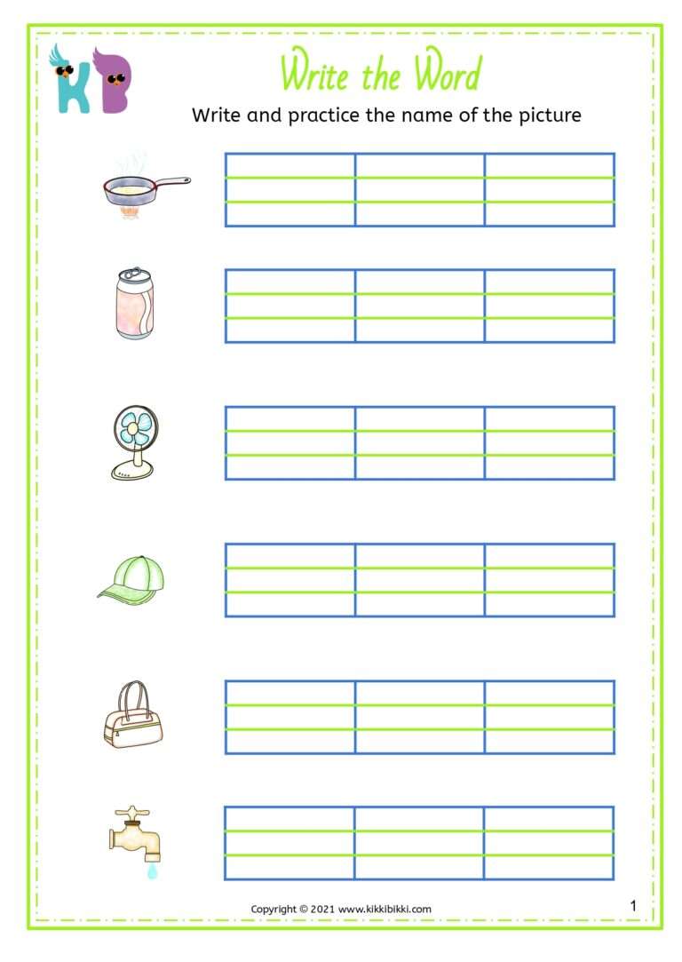 Preschool Phonics Activity Sheet