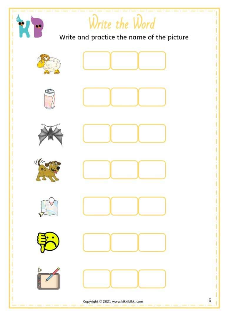 Phonics Worksheet for Kindergarten