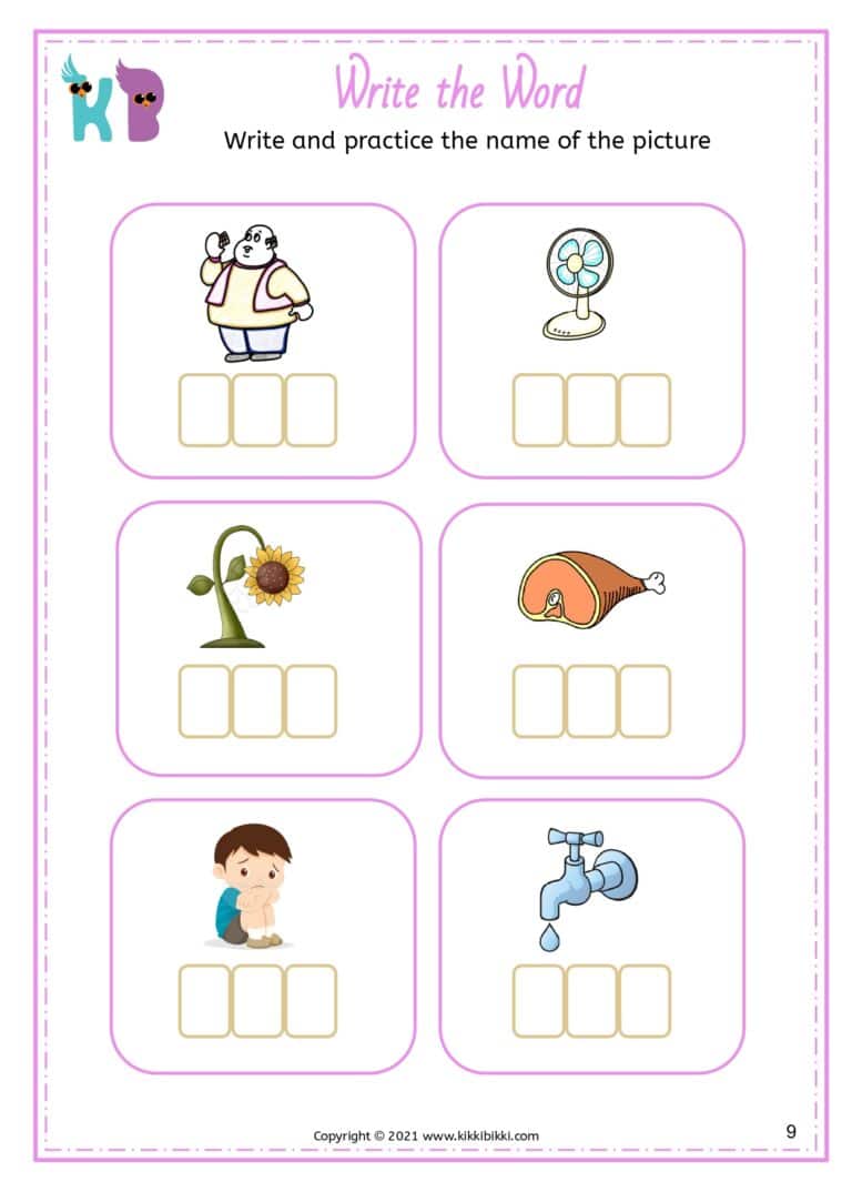 Phonics Activity Sheet for Kids