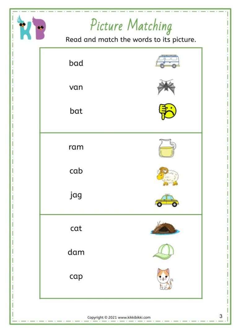 Phonics Flashcards for Kindergarten