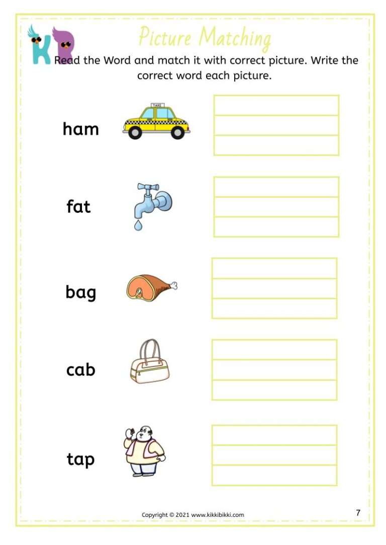 Phonics Lessons for Kindergarten