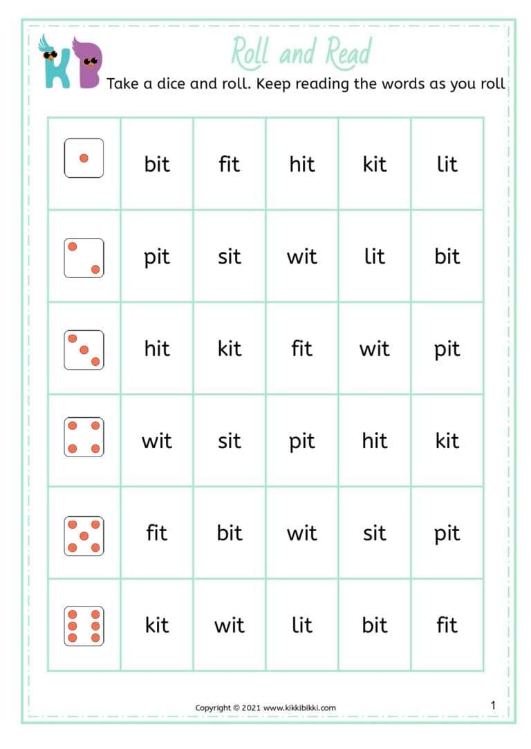 Free Phonics Activities for Kindergarten