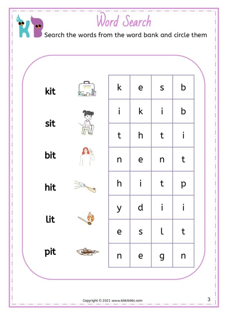 Free Worksheet for Phonics