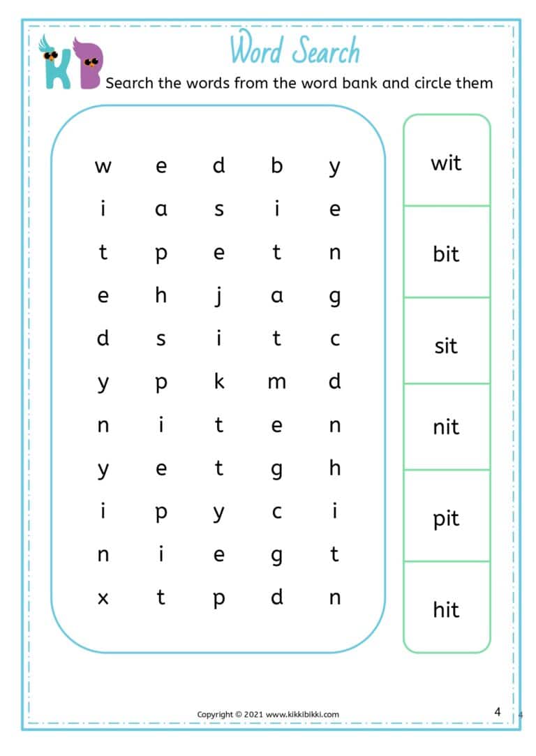 Kindergarten Phonics Worksheet Free