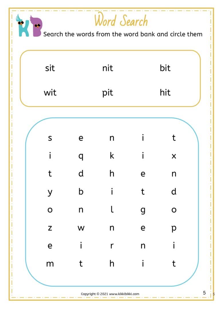 Phonics Worksheet Printable