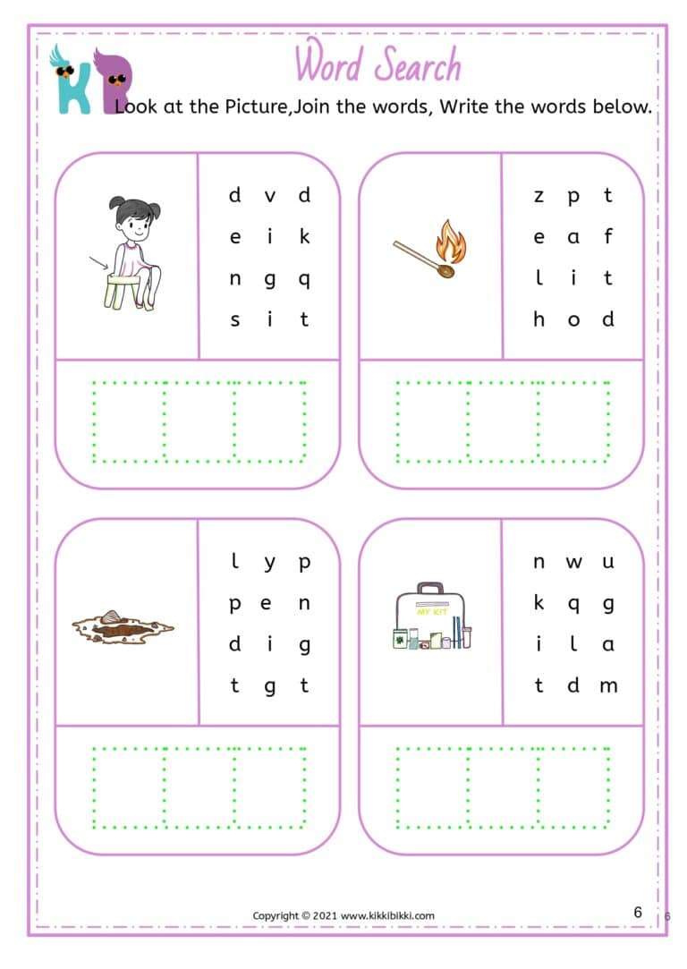 Interactive Phonics Worksheet