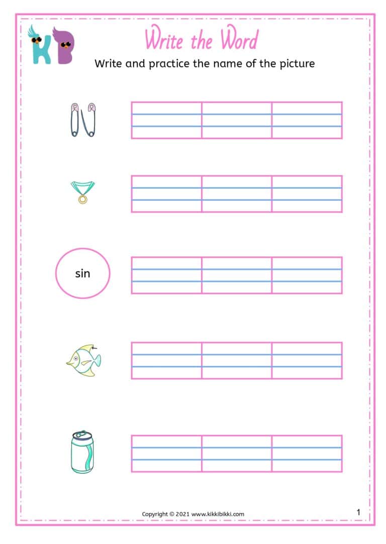 Printable CVC Learning Worksheets