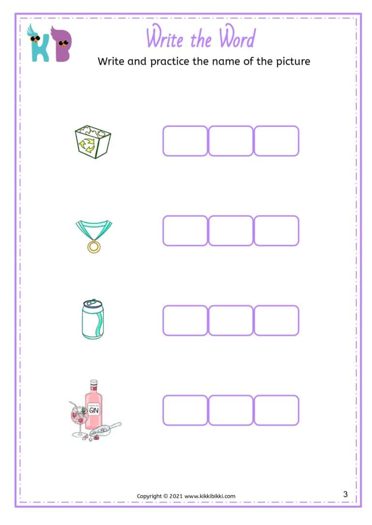 Free Worksheets for CVC Learning