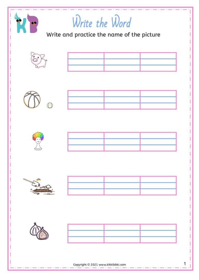 Free Worksheets for CVC Learning