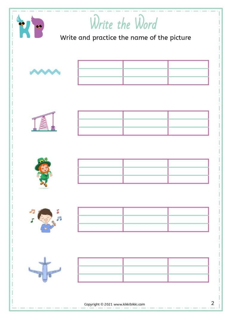 Kindergarten CVC Learning Worksheets