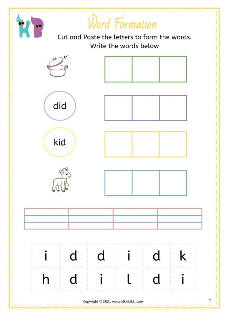 Phonics Activity Sheets for Kindergarten