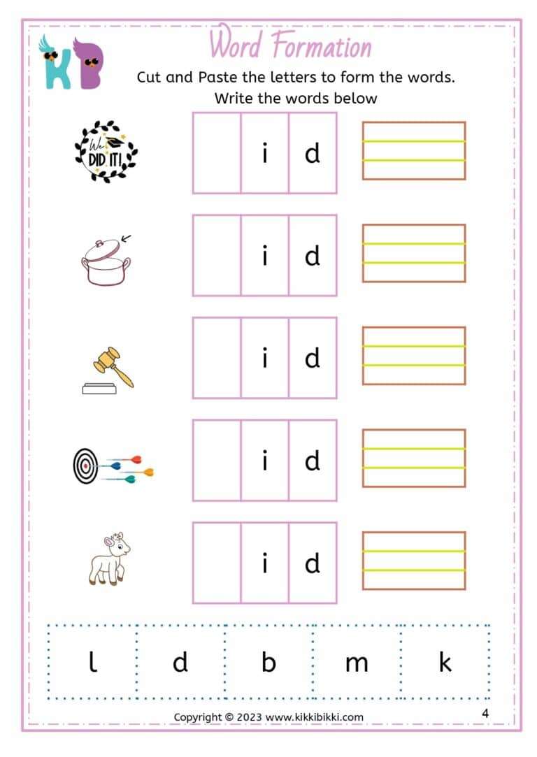 Printable Phonics Worksheet