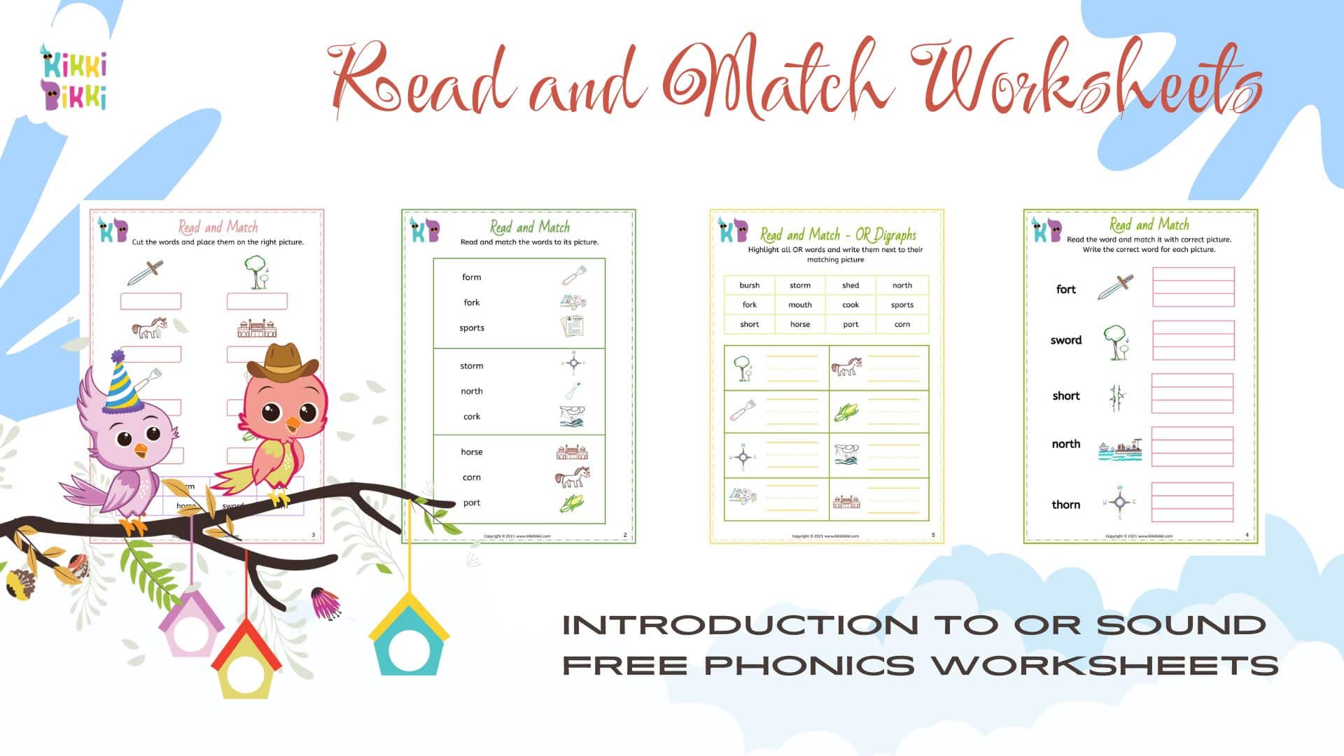 Read and match worksheets