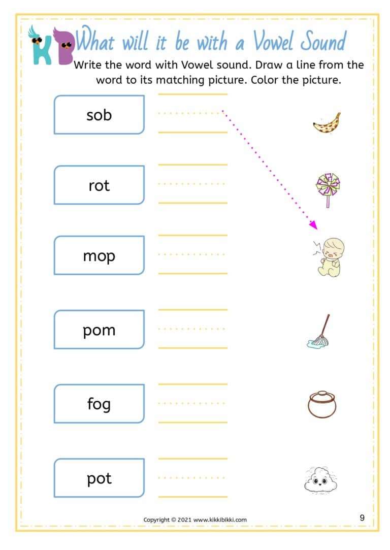Free Download Phonics Worksheets for Kindergarten