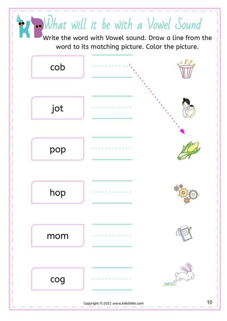 Printable Phonics Worksheet