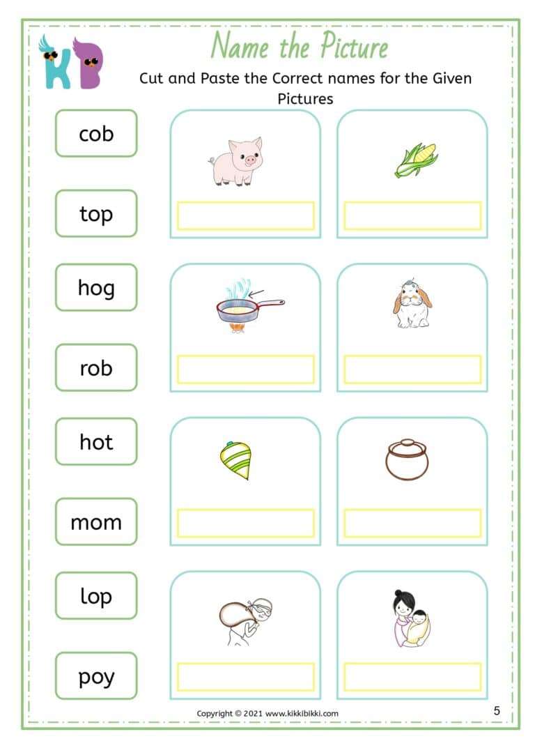 Kindergarten CVC Activity Sheets