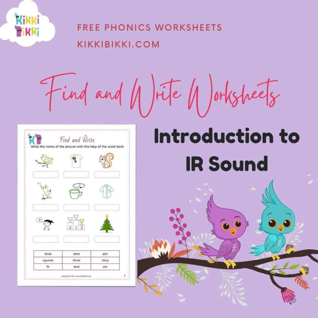 Phonics Word Worksheets for Kindergarten