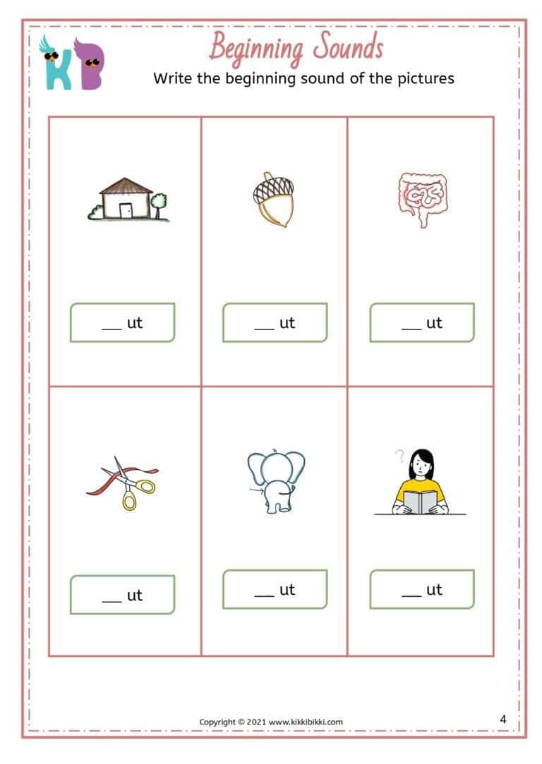 Printable Phonics Worksheet