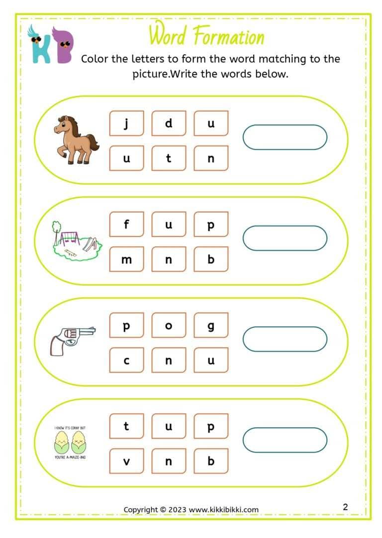 Free Printable CVC Worksheets