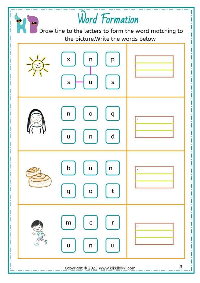 Fun and Free CVC Worksheets