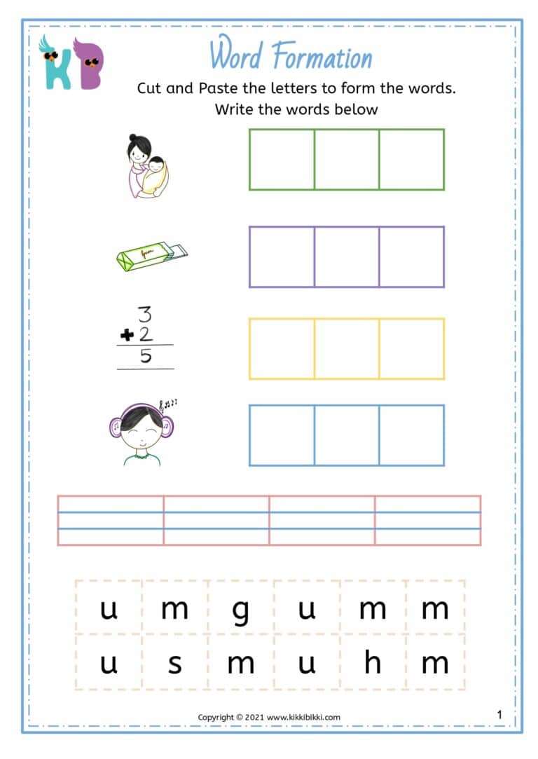 Free Phonics Kindergarten Worksheets