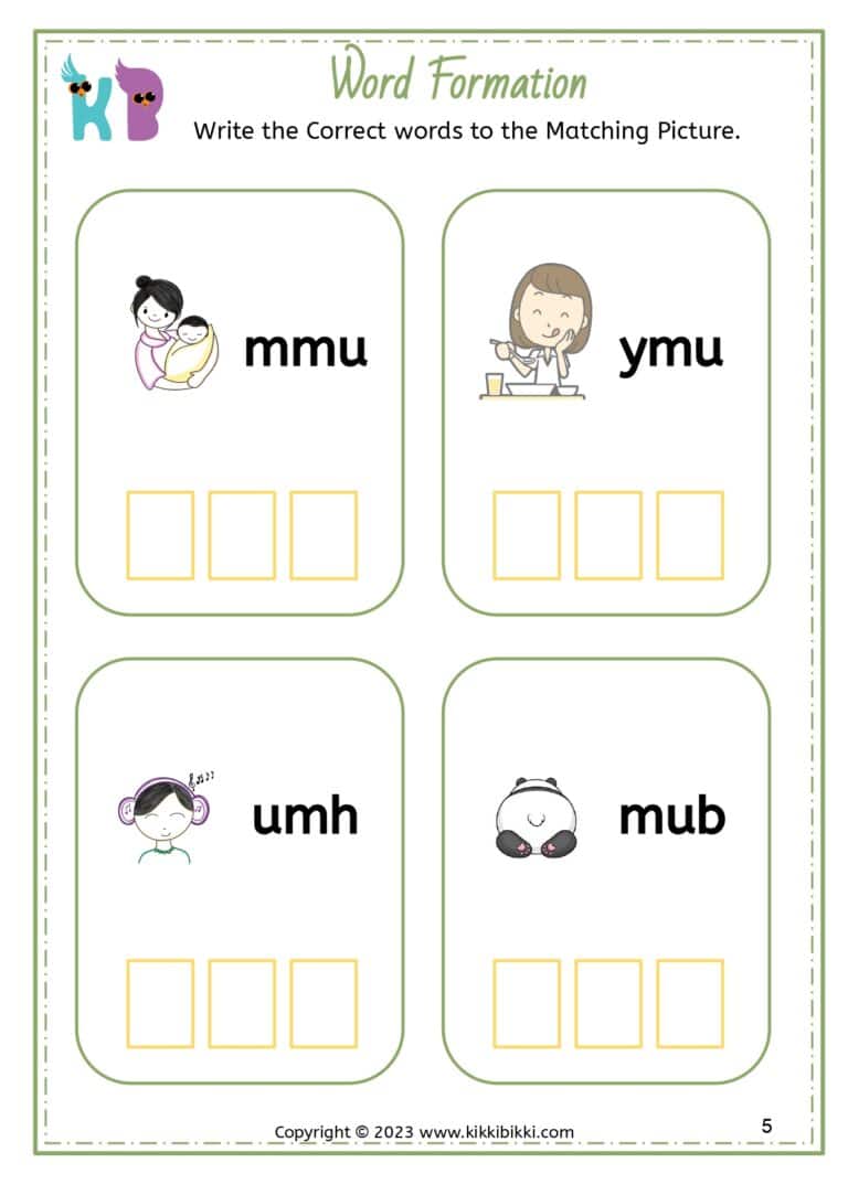 Phonics Practice for Kindergarten