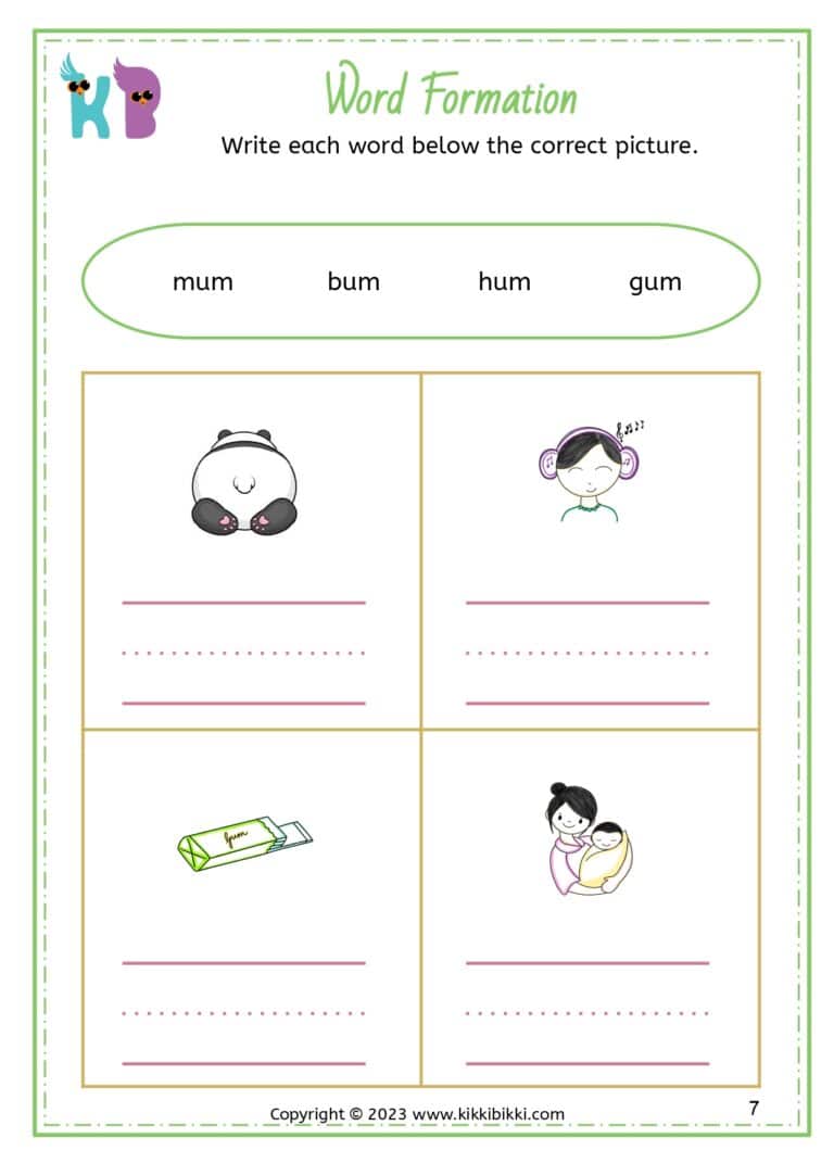 Reading Worksheets for Kindergarten
