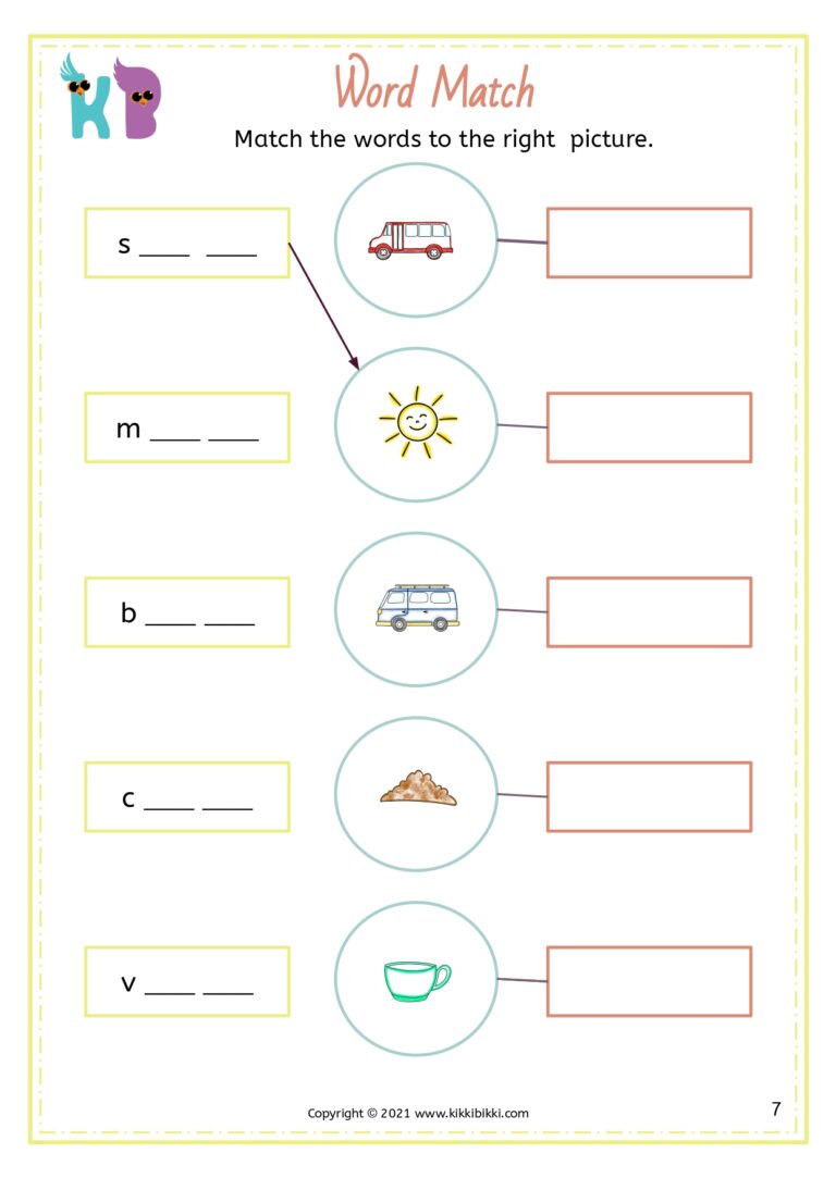 Fun Phonics Activity Sheet