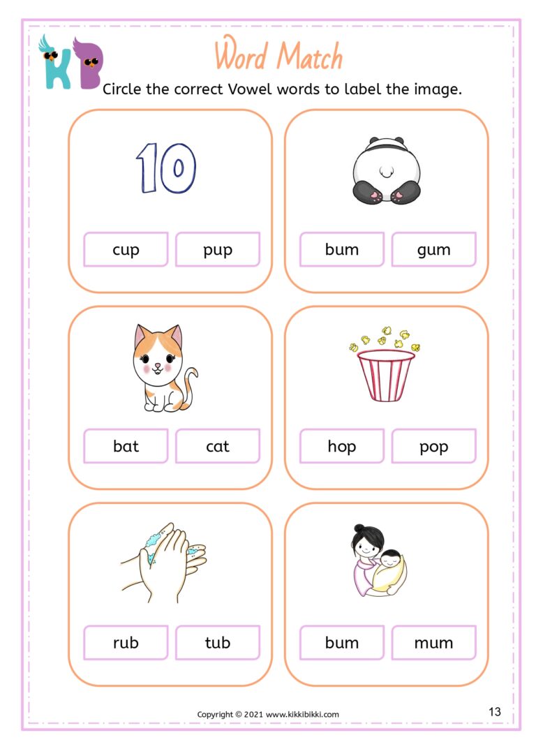 Fun and Free Phonics Worksheet