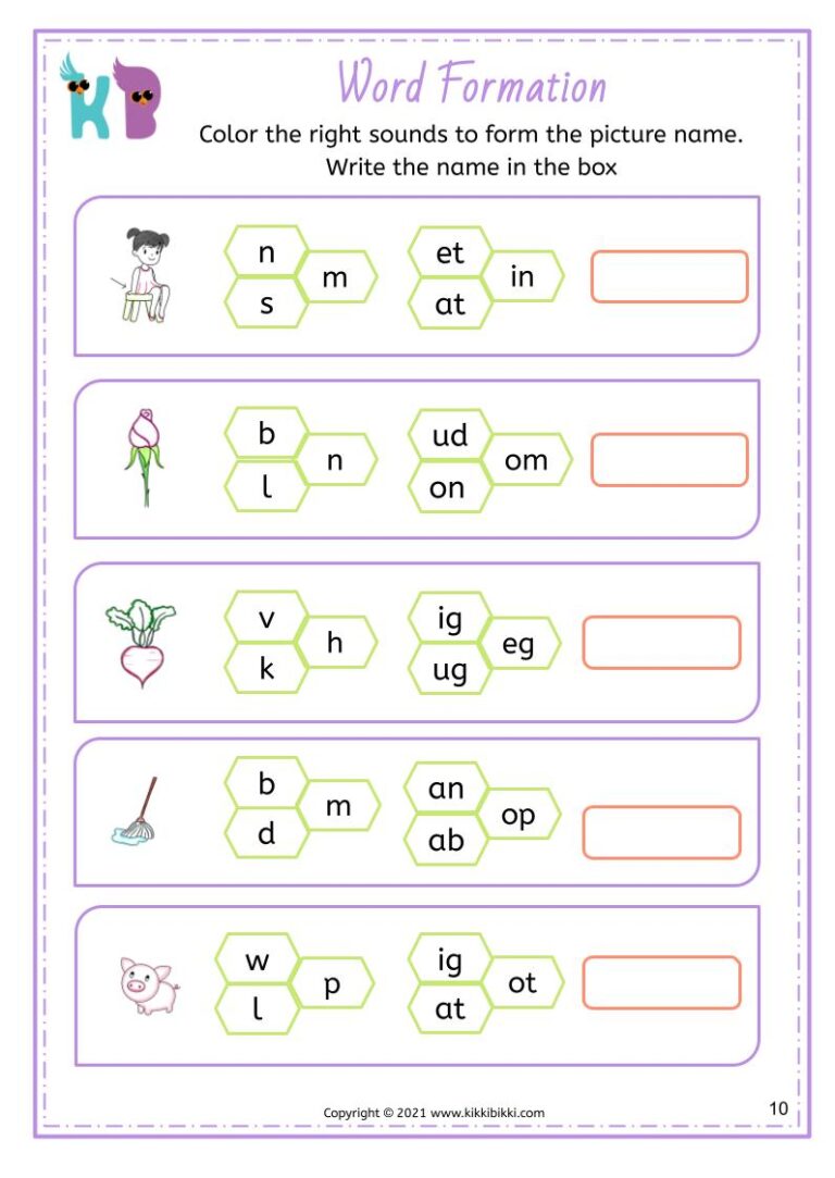 Interactive Phonics Activity Sheet