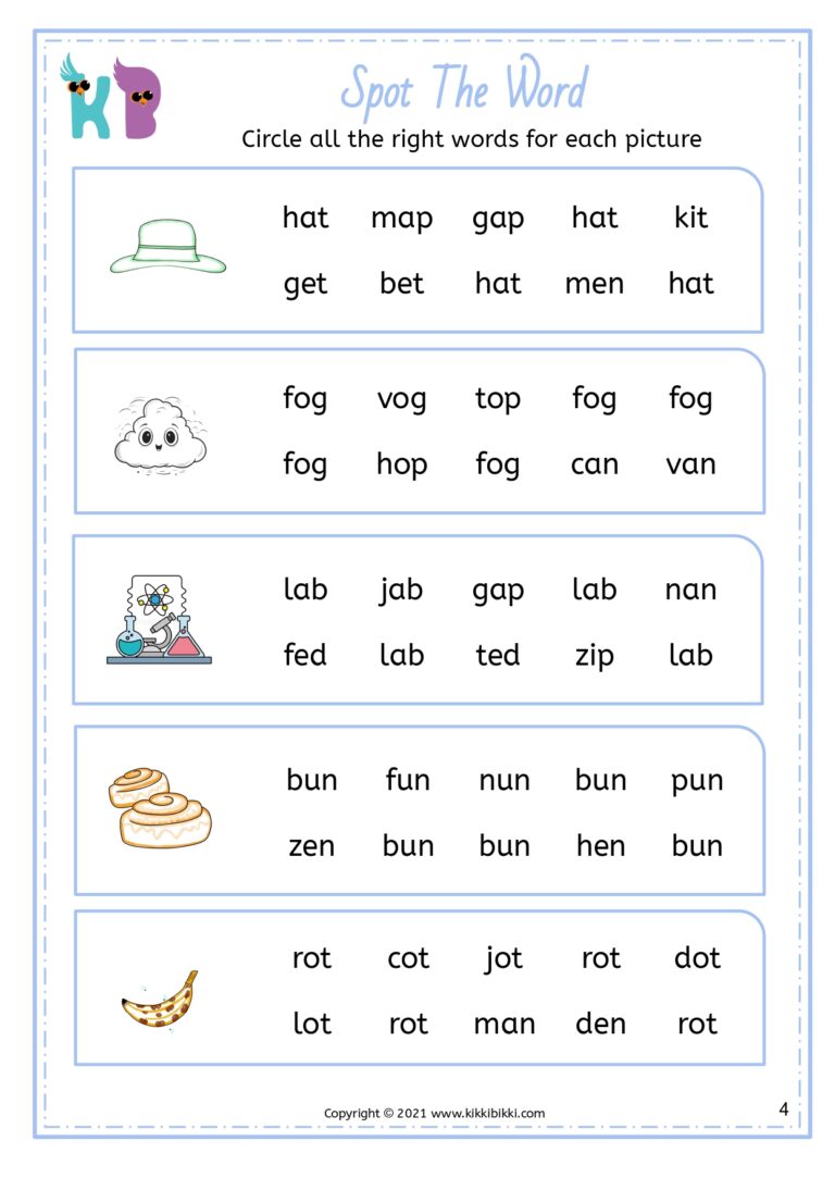 Fun Phonics Learning Worksheet