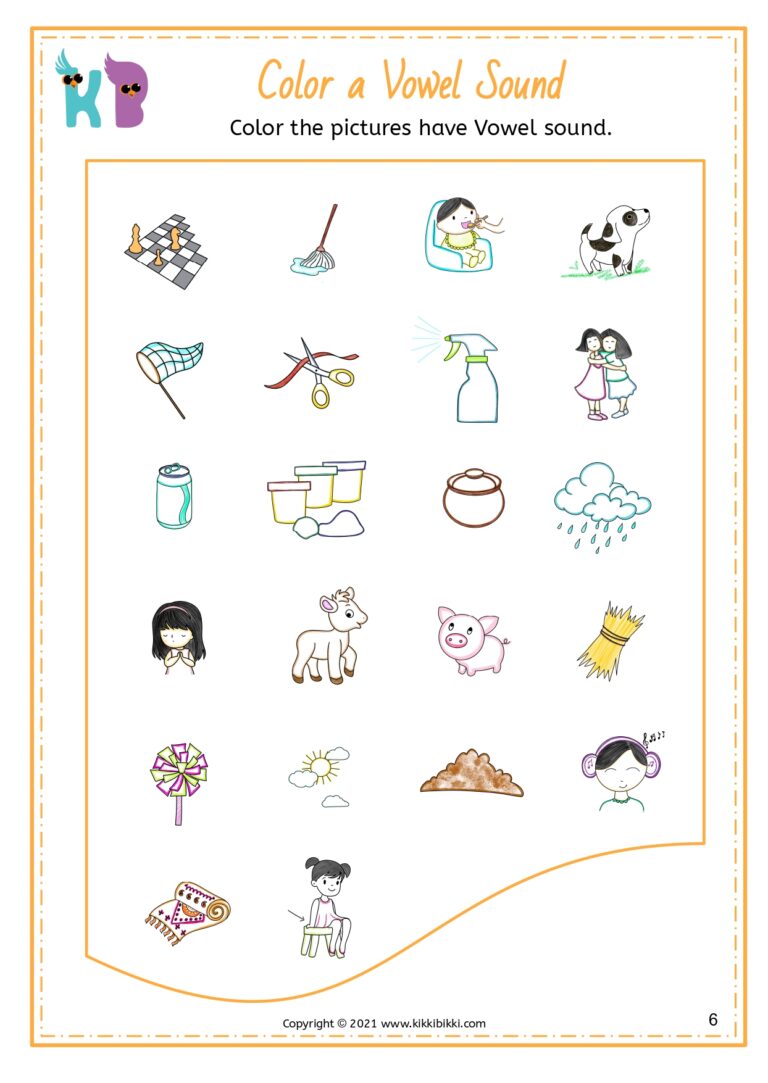 Phonics Activity Sheets for Kindergarten