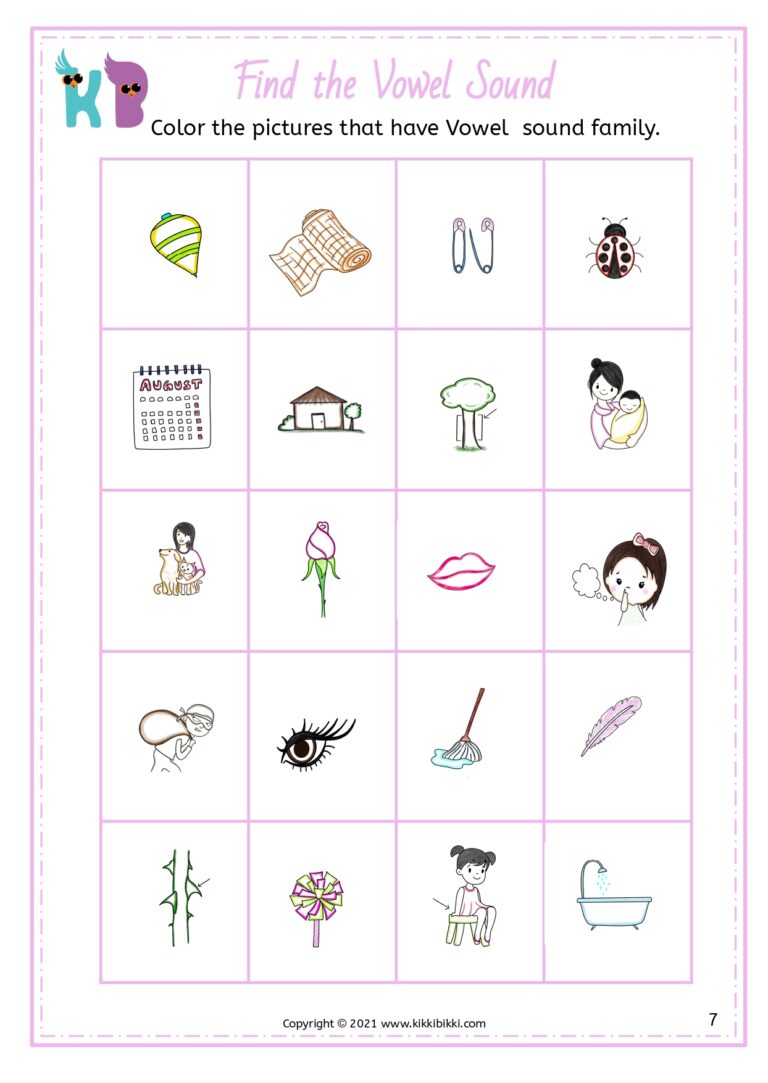 Free Download Phonics Worksheets for Kindergarten