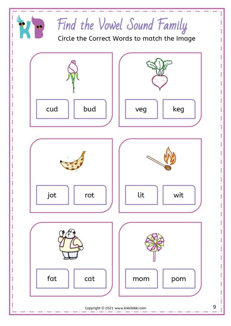 Free Phonics Worksheet