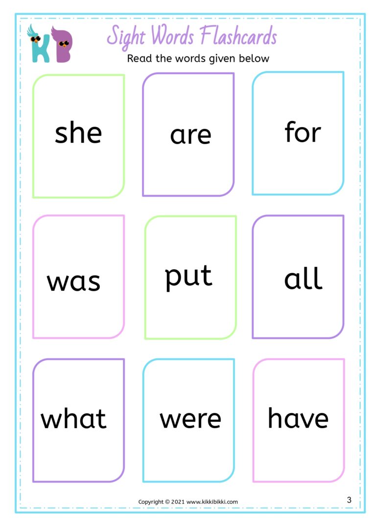 Phonics Flashcards Printable for Practice