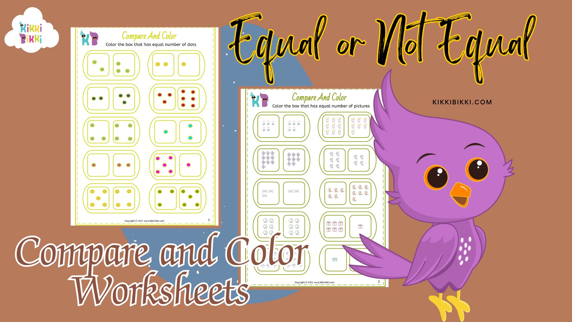 Colorful Math Fun: Equal To, Not Equal To, Compare and Color