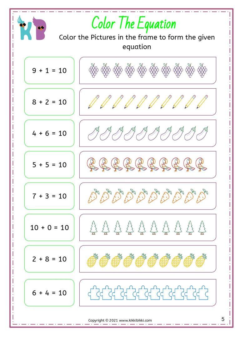 Color the Equation